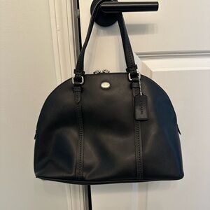 Coach Peyton Leather Cora Domed Satchel